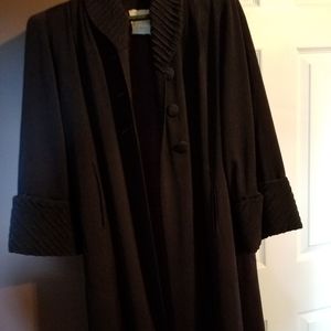 Vintage 1950s Navy Blue Swing coat Sz L